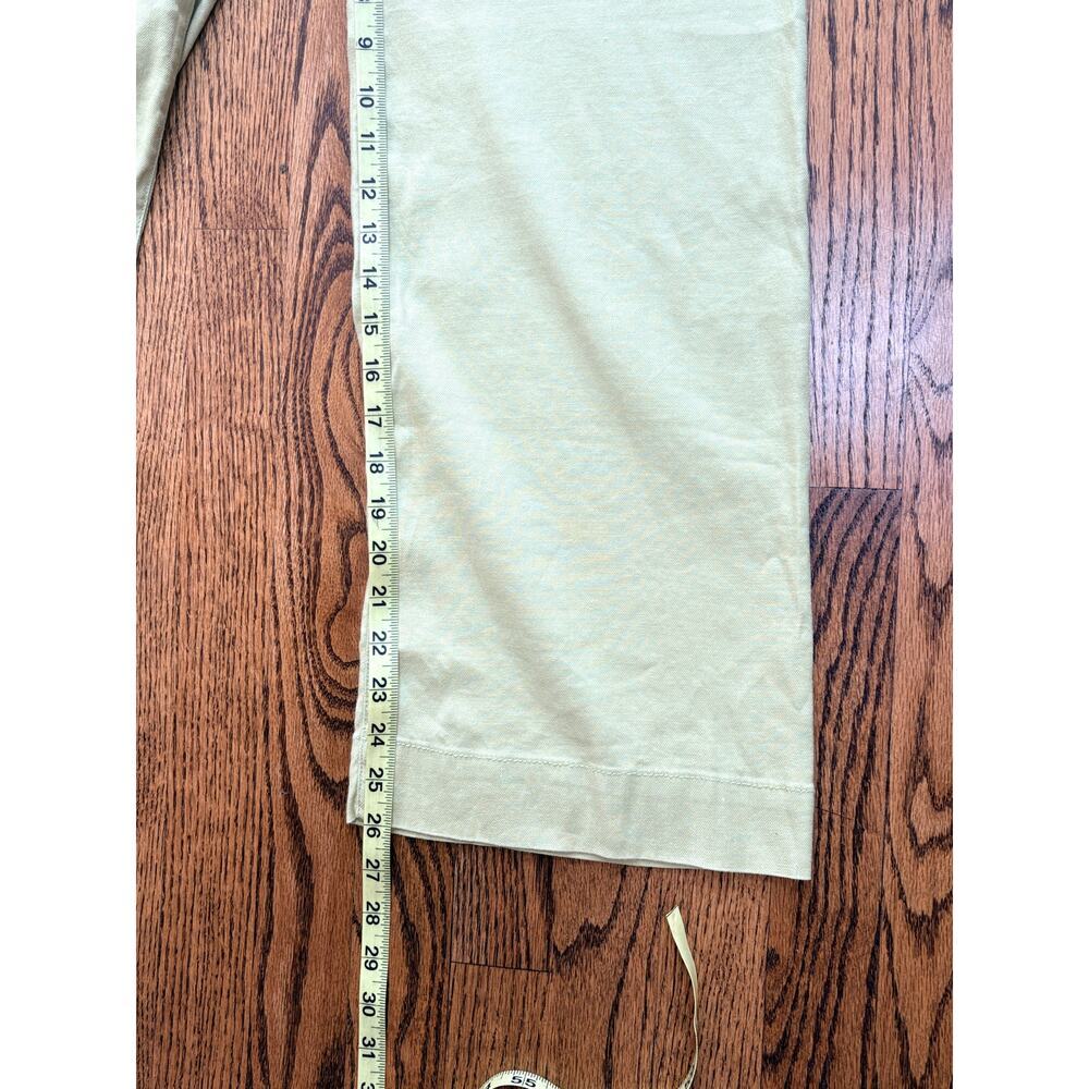 Maeve by Anthropologie Women's 25 Lime Green Colette Linen Wide Leg Crop Pant - Picture 9 of 9